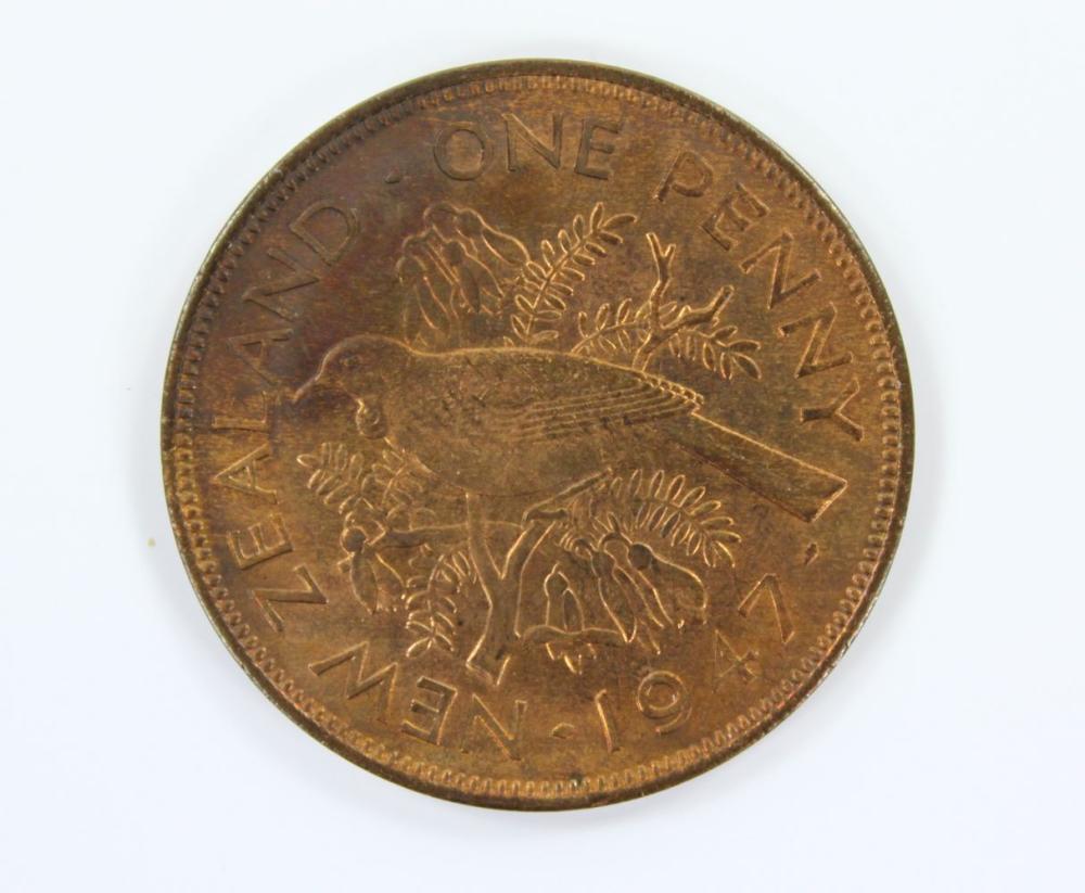 New Zealand 1947 Penny near... image