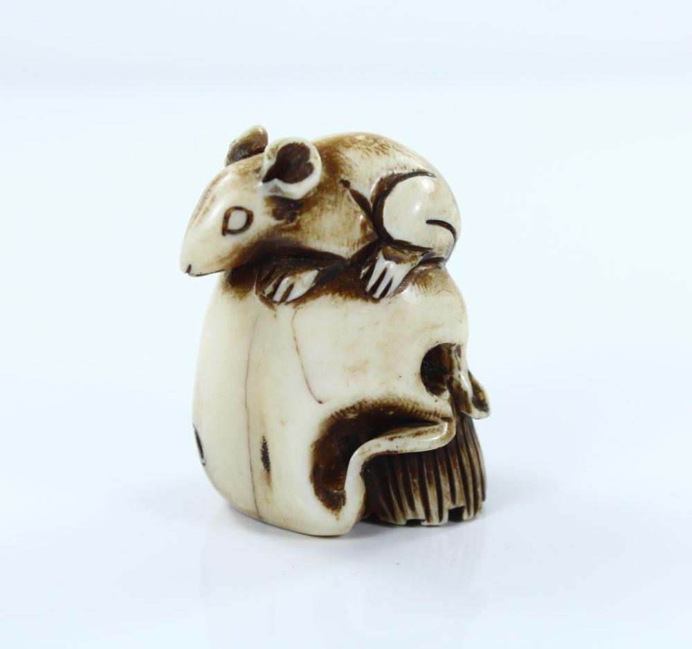 Japanese Netsuke of a Field... image