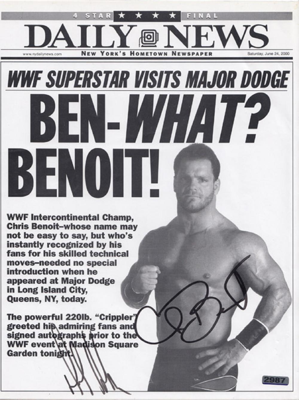 Autograph of Chris Benoit '... image