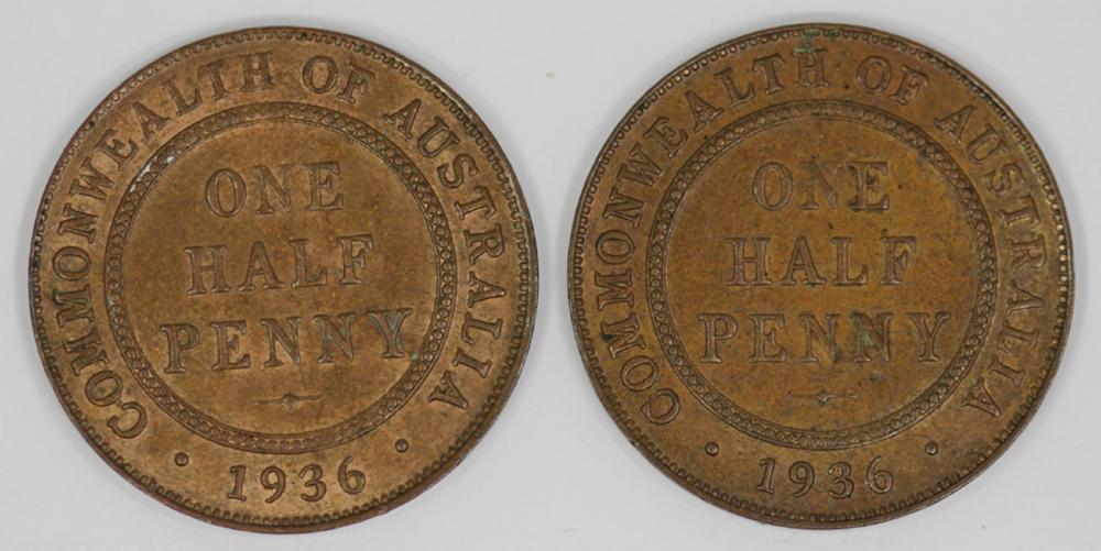 Australia. 1936 Halfpennies... image