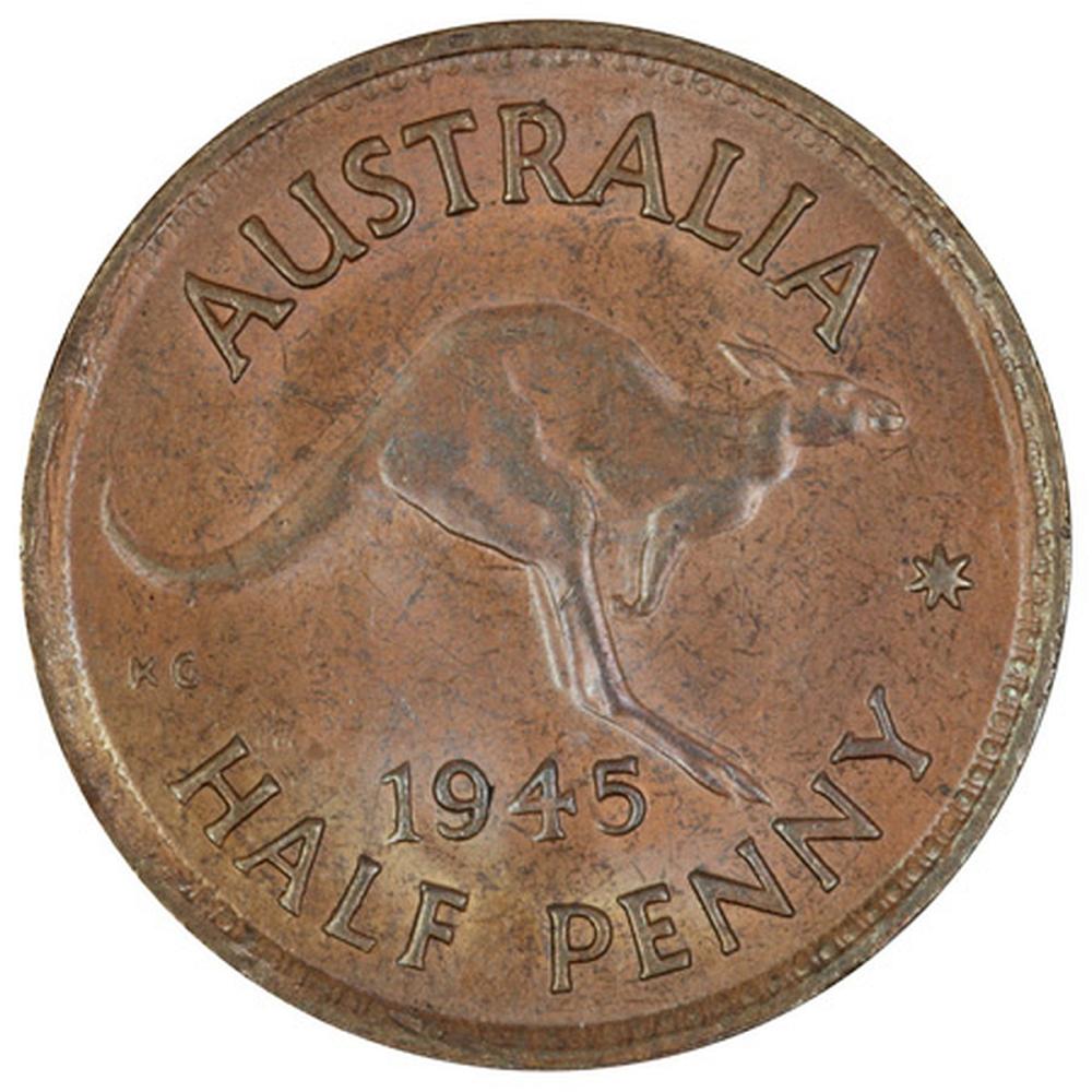 Australia. 1945 (P) Halfpen... image