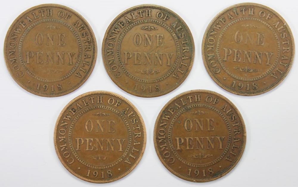 Australia. 1918 Penny, Fine... image