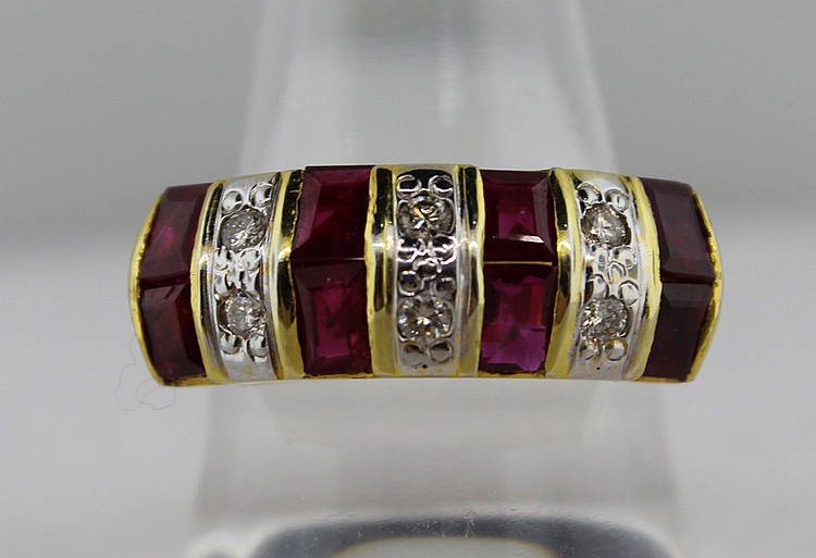 Deco Style Ruby & Diamond Ring image