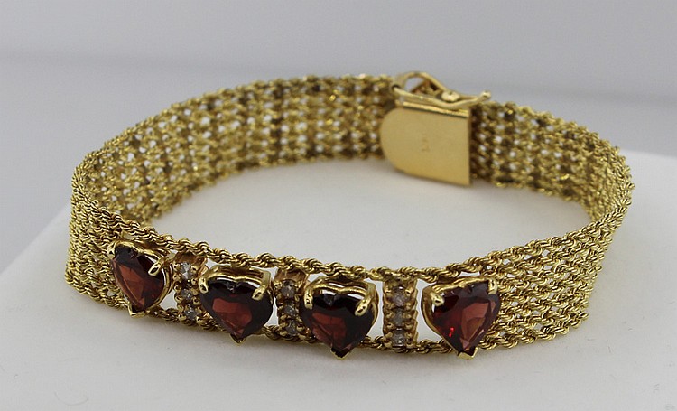 Garnet & Diamond Bracelet image