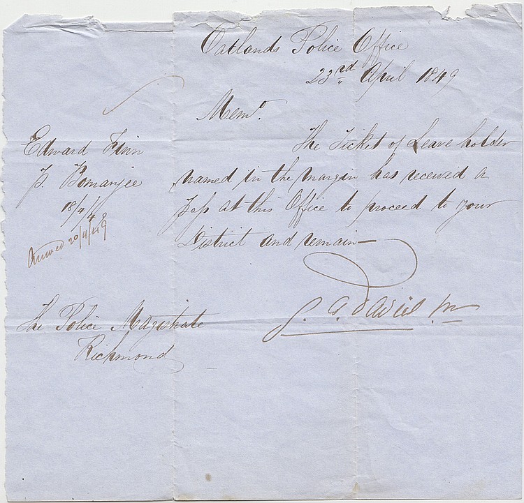 Convict Ticket of Leave (Ta... image