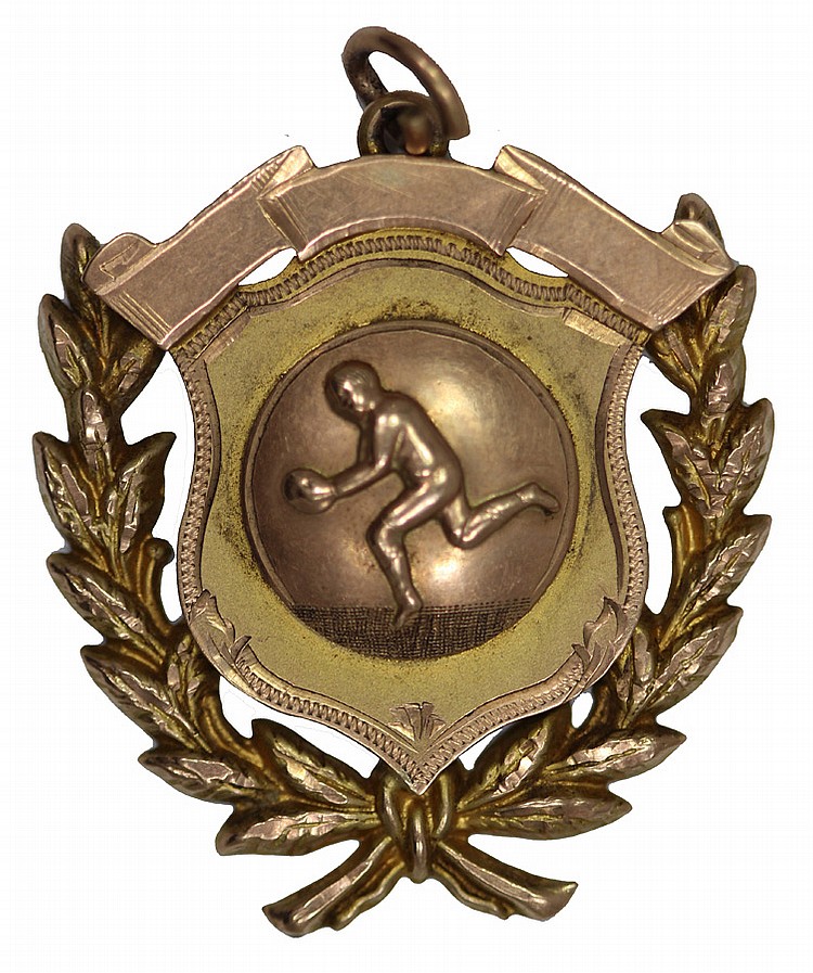 Aussie Rules Football Gold Fob image