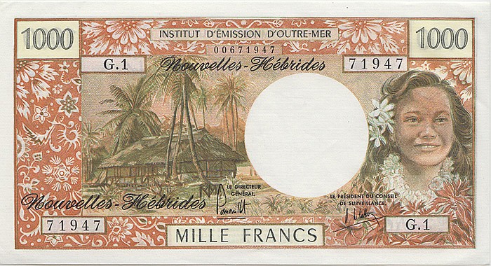 New Hebrides (1973) 1000 Fr... image