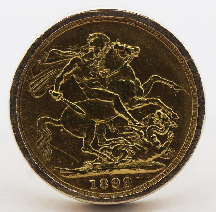 Heavy 1899 Sovereign Ring image