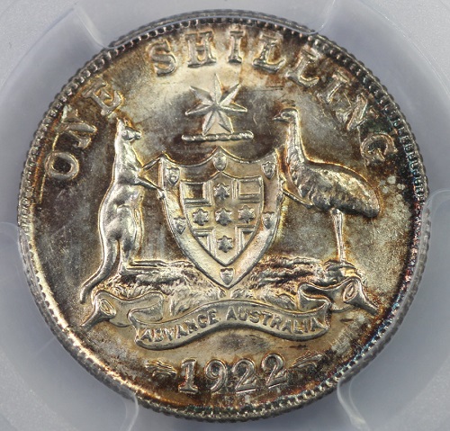 Australia 1922 Shilling PCG... image