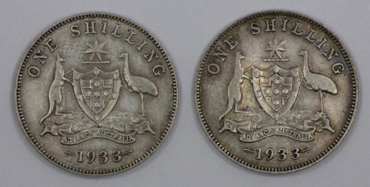 Australia 1933 Shilling, VG... image