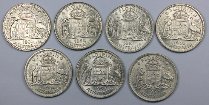 Australia 1957 - 63 Florins... image