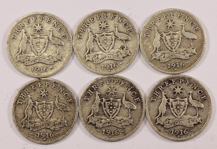 Australia 1916 Threepence, ... image