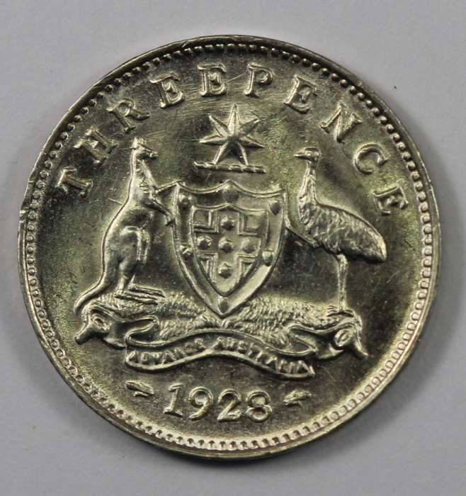 Australia 1928 Threepence, ... image