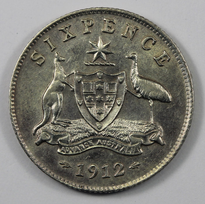 Australia 1912 Sixpence, go... image