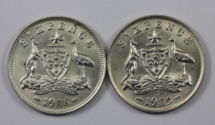 Australia 1938 & 1939 Sixpe... image