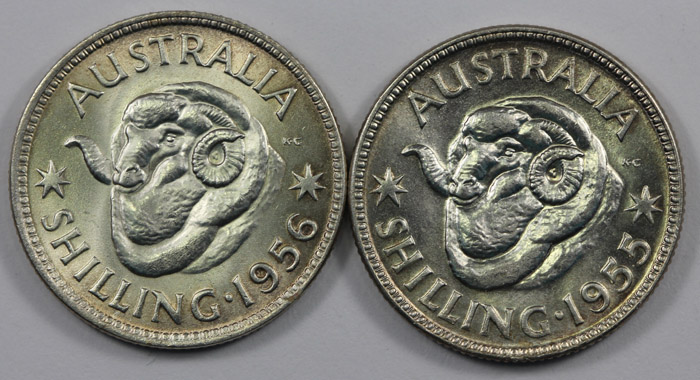 Australia 1955 & 1956 Shill... image