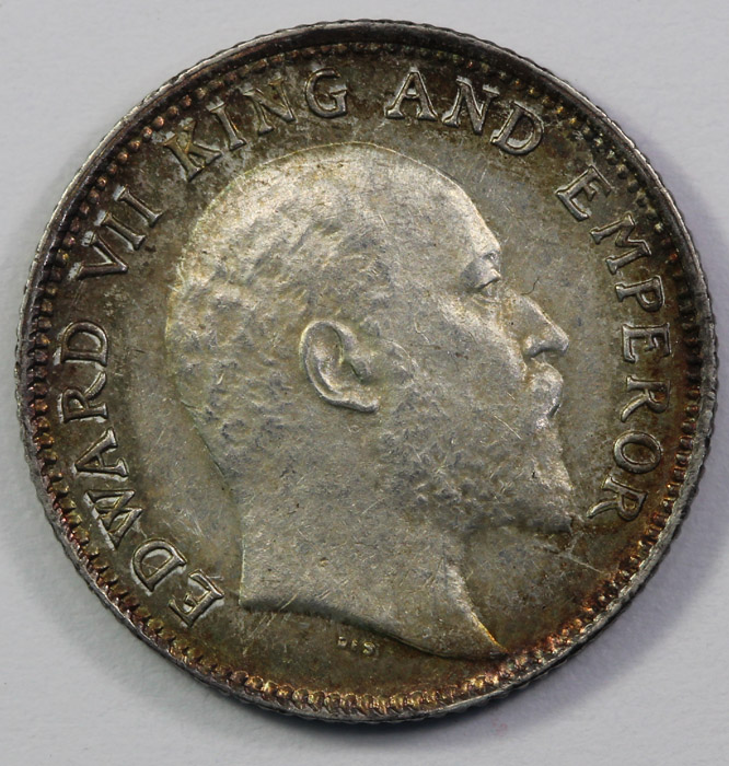 India 1906 1/4 Rupee, about... image