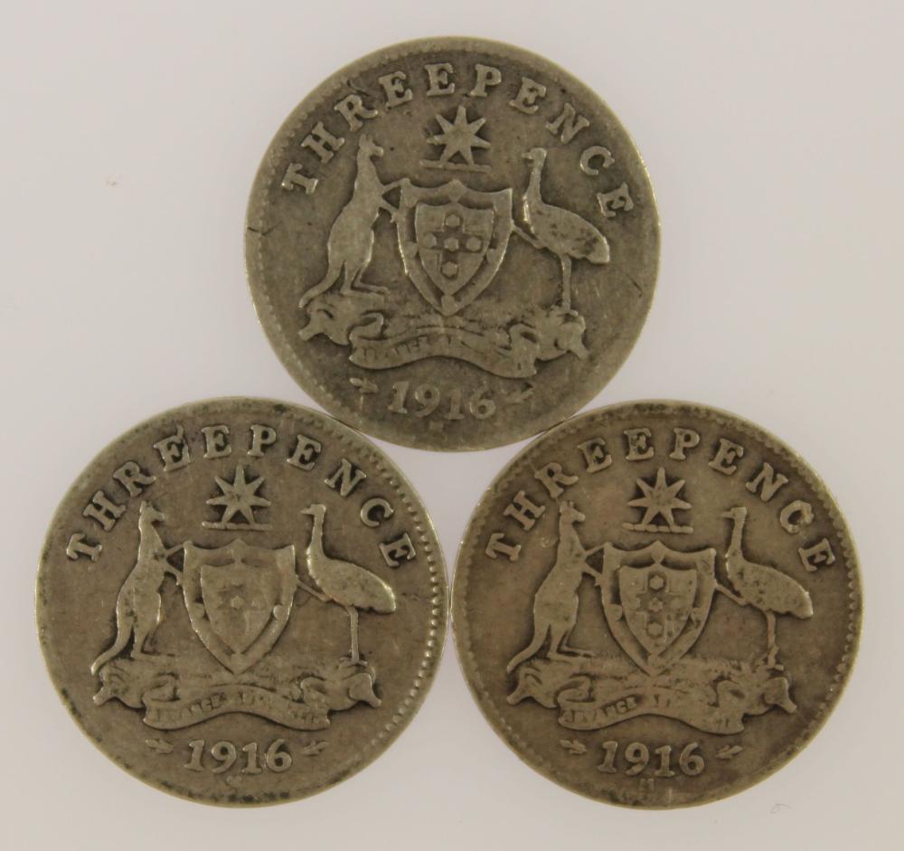 Australia 1916 M Threepence... image