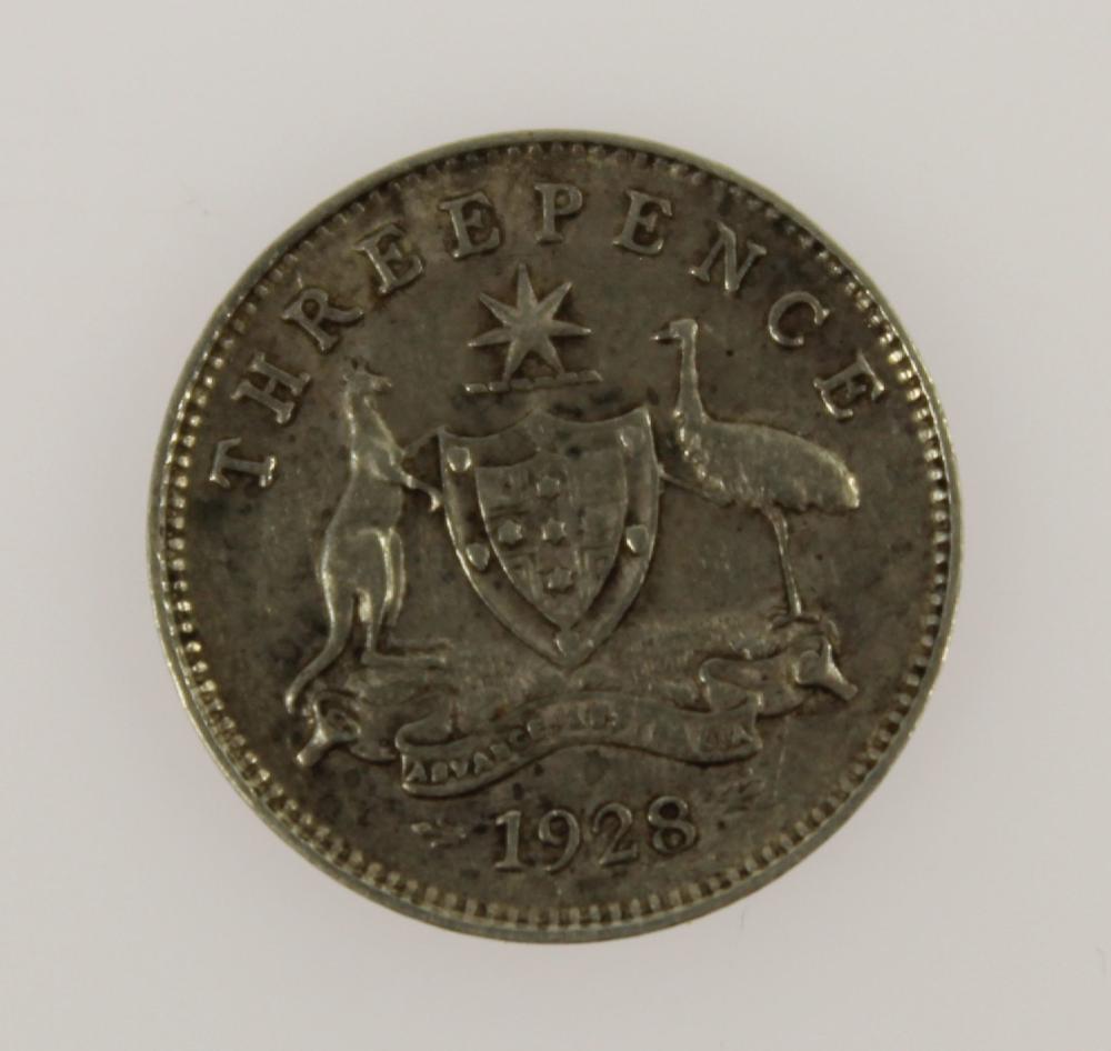 Australia 1928 Threepence, ... image