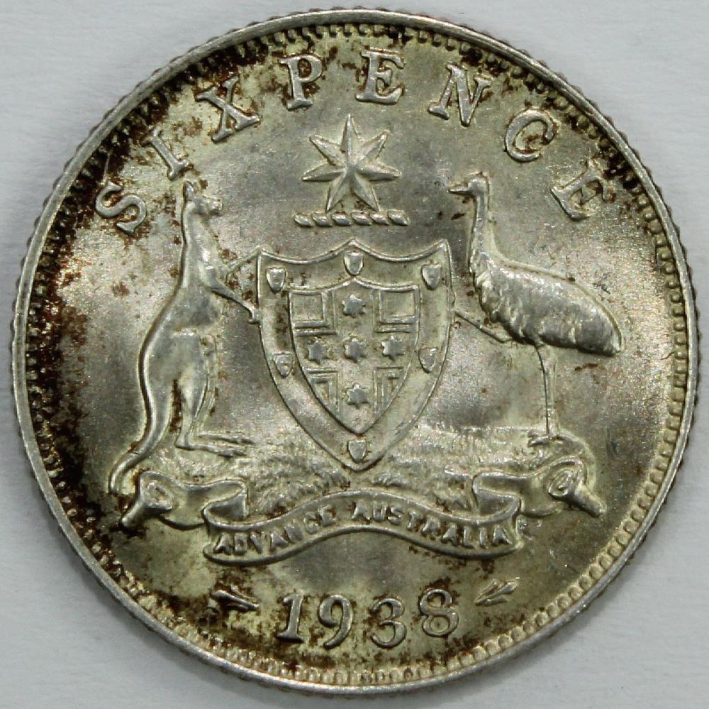 Australia 1938 Sixpence, Ch... image