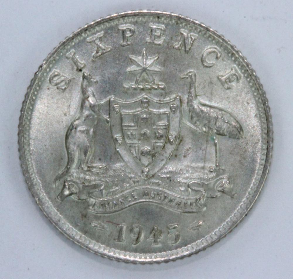 Australia 1945 Sixpence, Ch... image