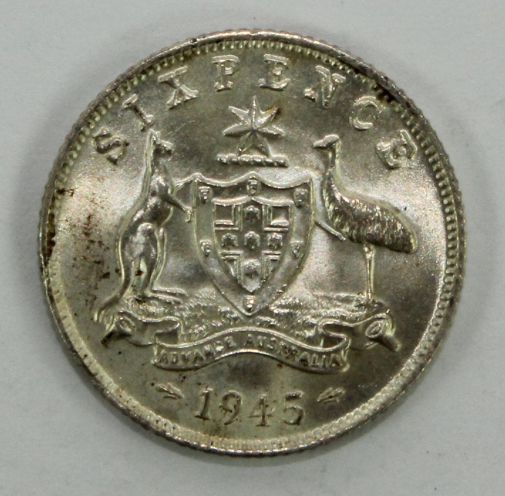 Australia 1945 Sixpence, ne... image