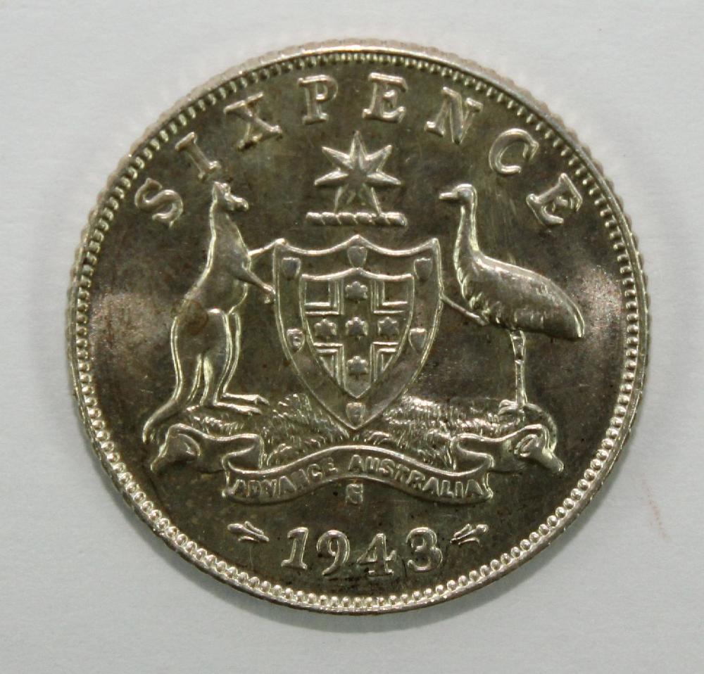 Australia 1943 S Sixpence, ... image