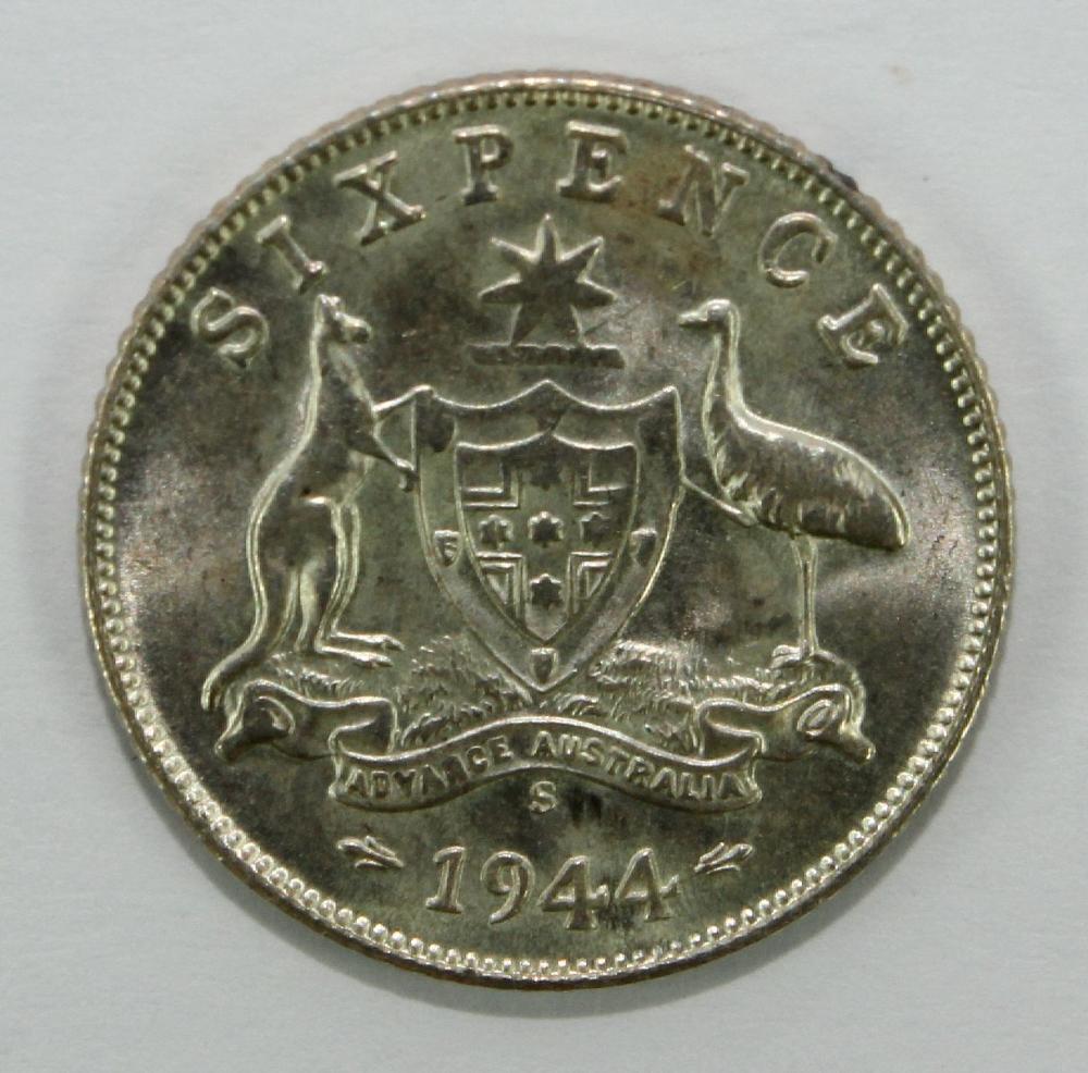 Australia 1944 S Sixpence, ... image