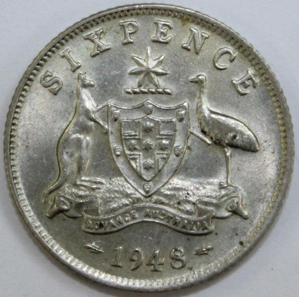 Australia 1948 Sixpence, Ch... image