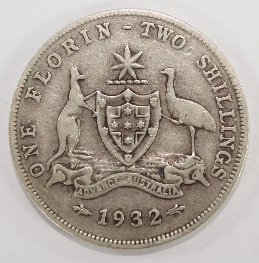 Australia 1932 Florin, VG/Fine image