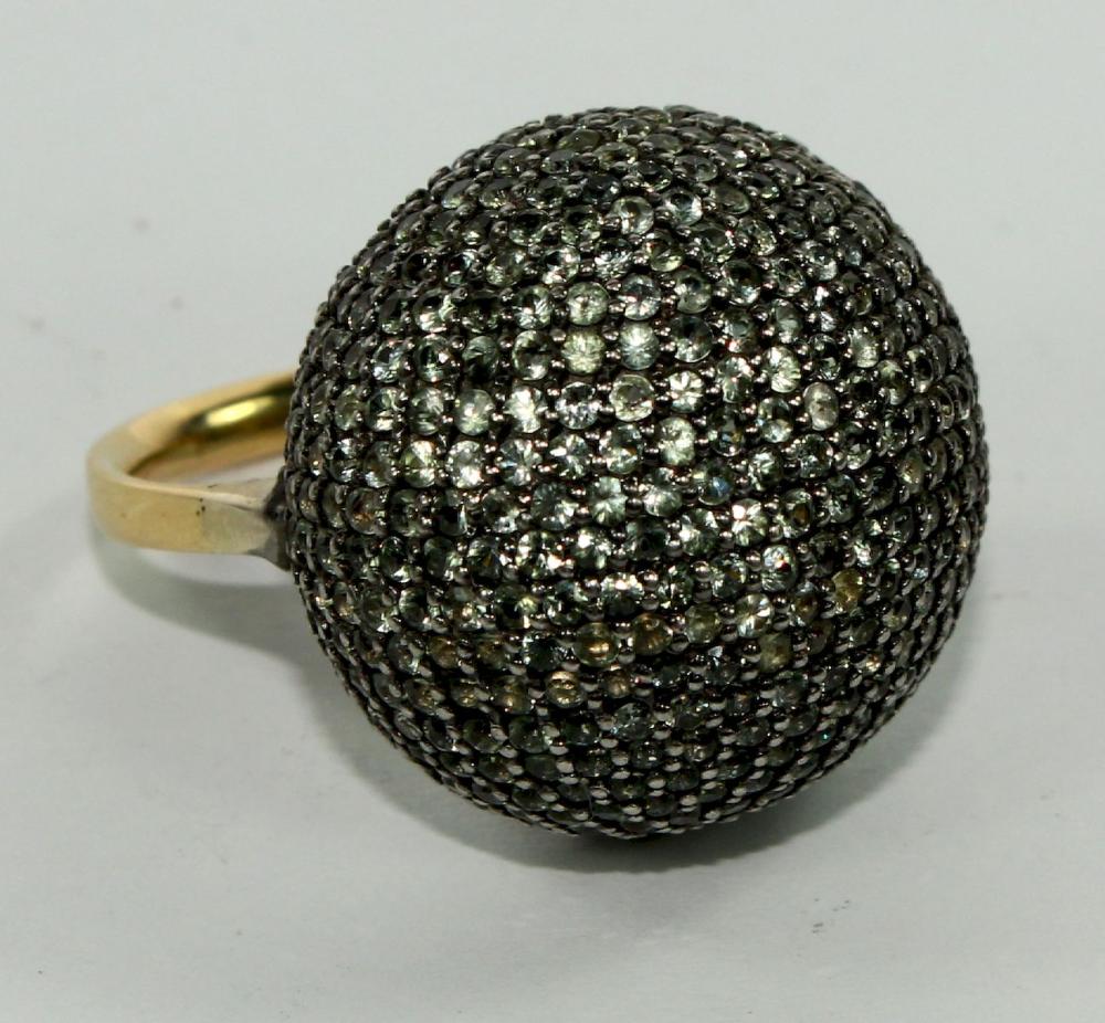 Green Sapphire 'Bombe' Cock... image