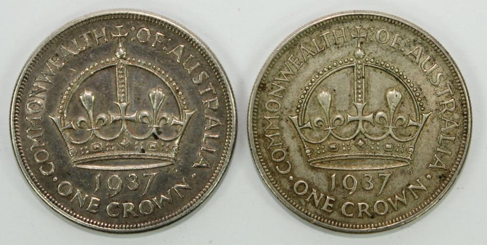 Australia 1937 Crowns, good... image