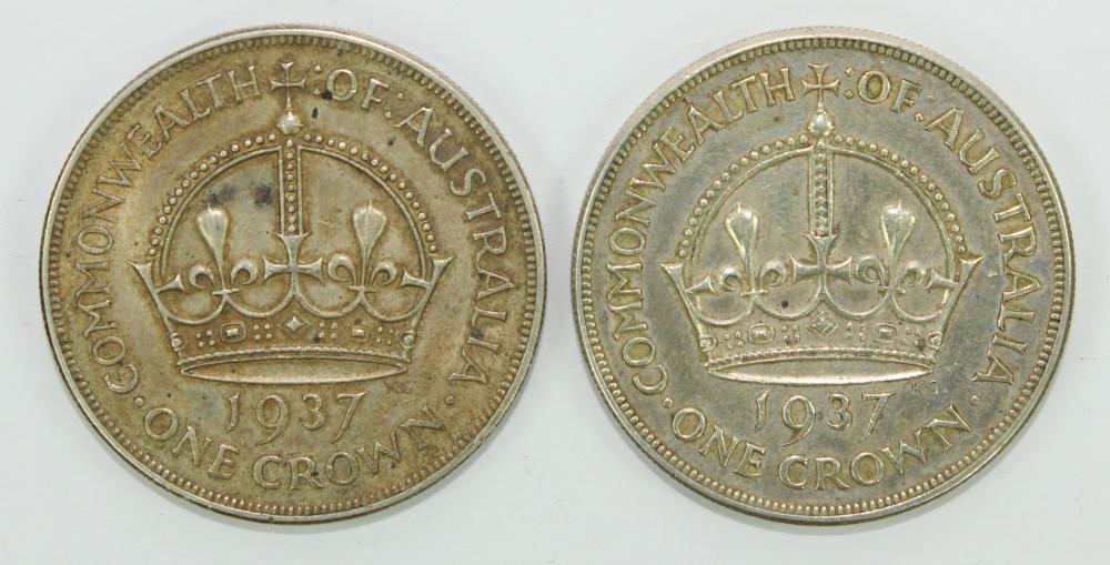 Australia 1937 Crowns, good... image