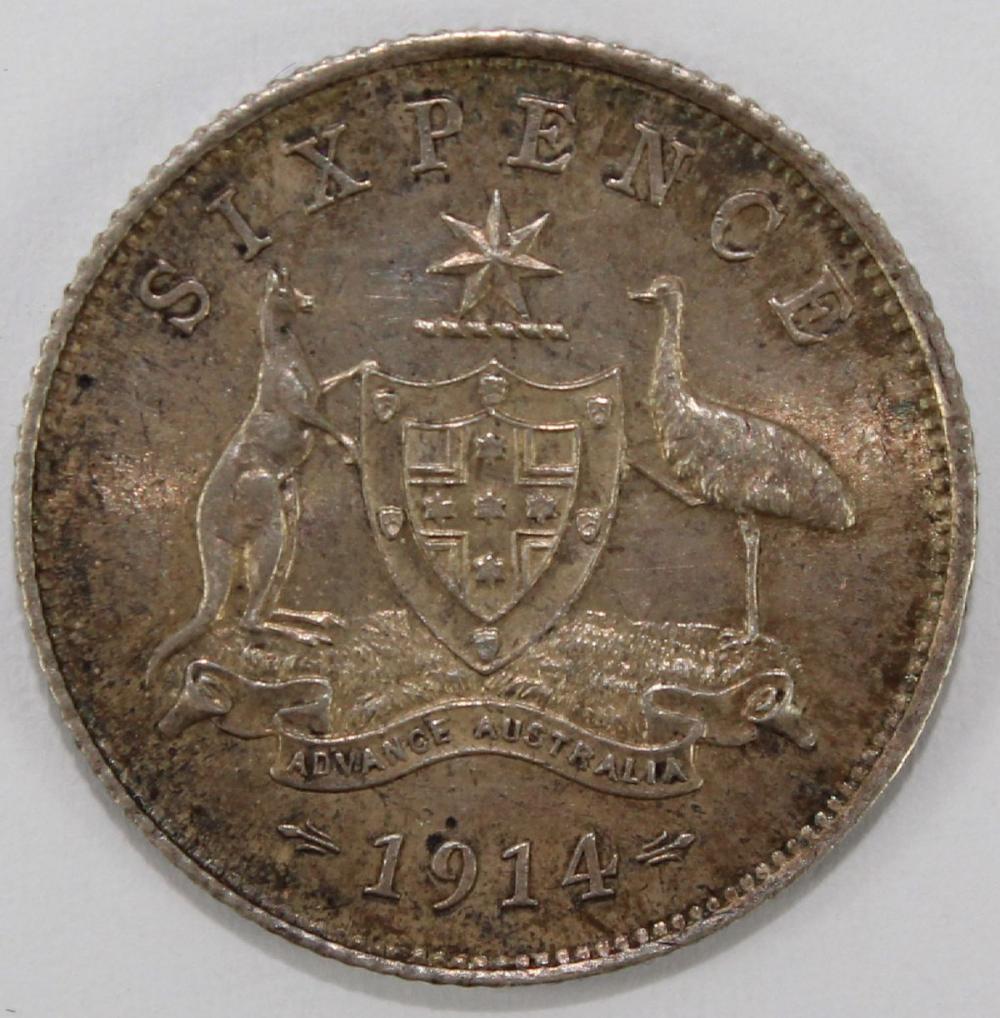 Australia 1914 Sixpence, ne... image