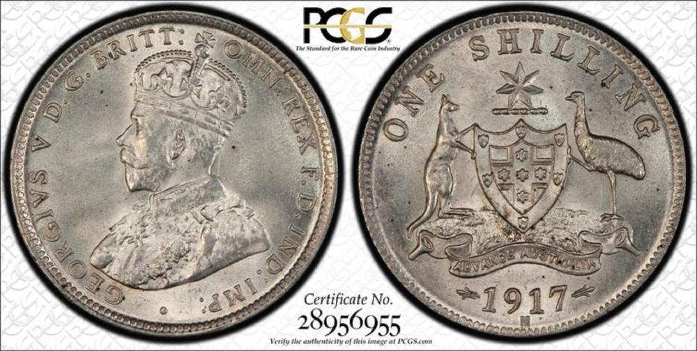 Australia 1917 Shilling, PC... image