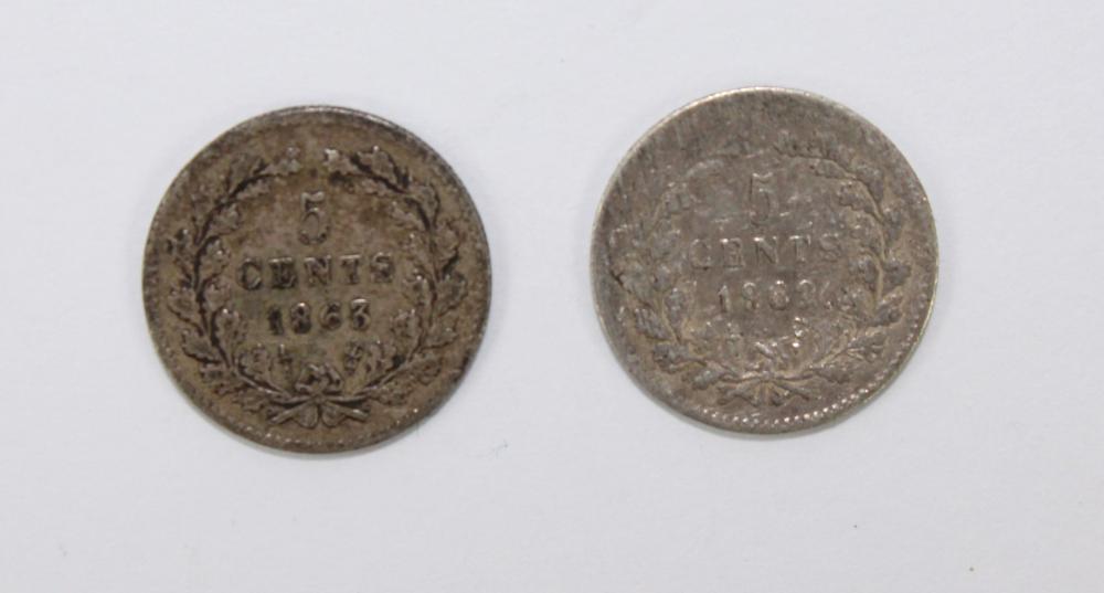 Netherlands 1862 & 1863 Sil... image