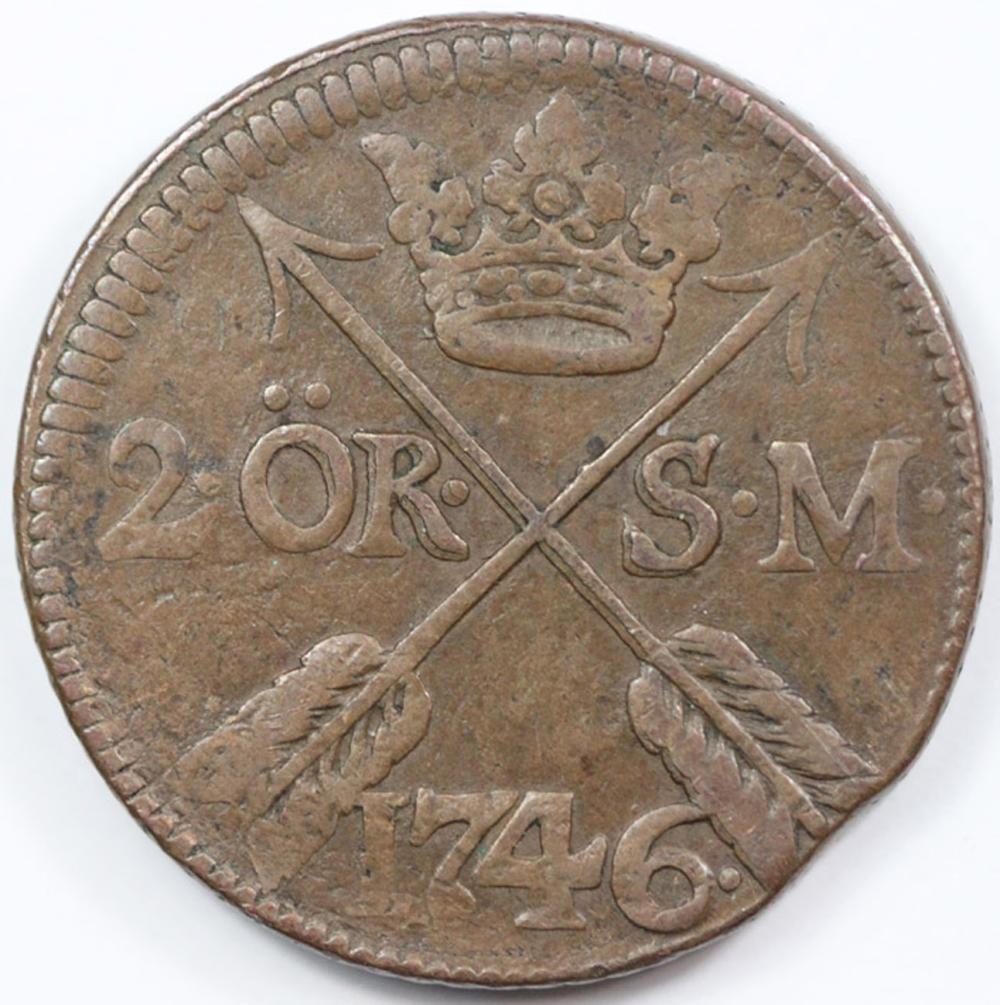 Sweden 1746 2 Ore, good Ver... image