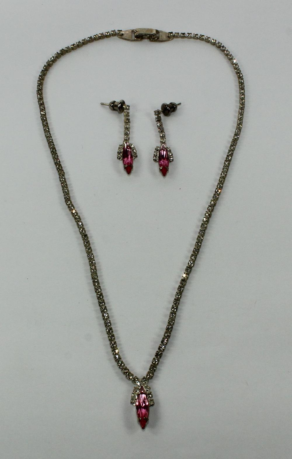 Vintage Diamante Necklace w... image