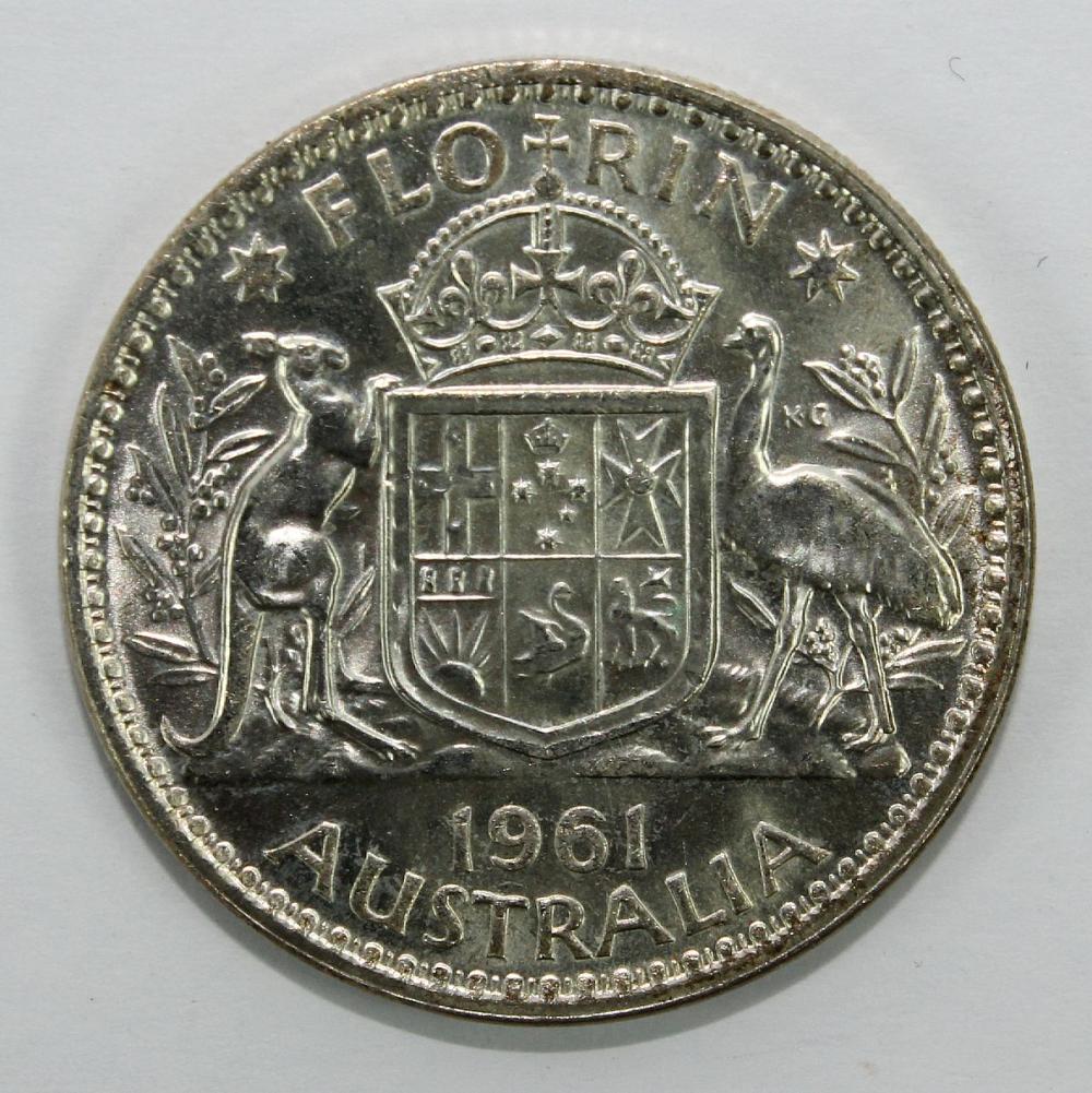 Australia 1961 Florin, near... image