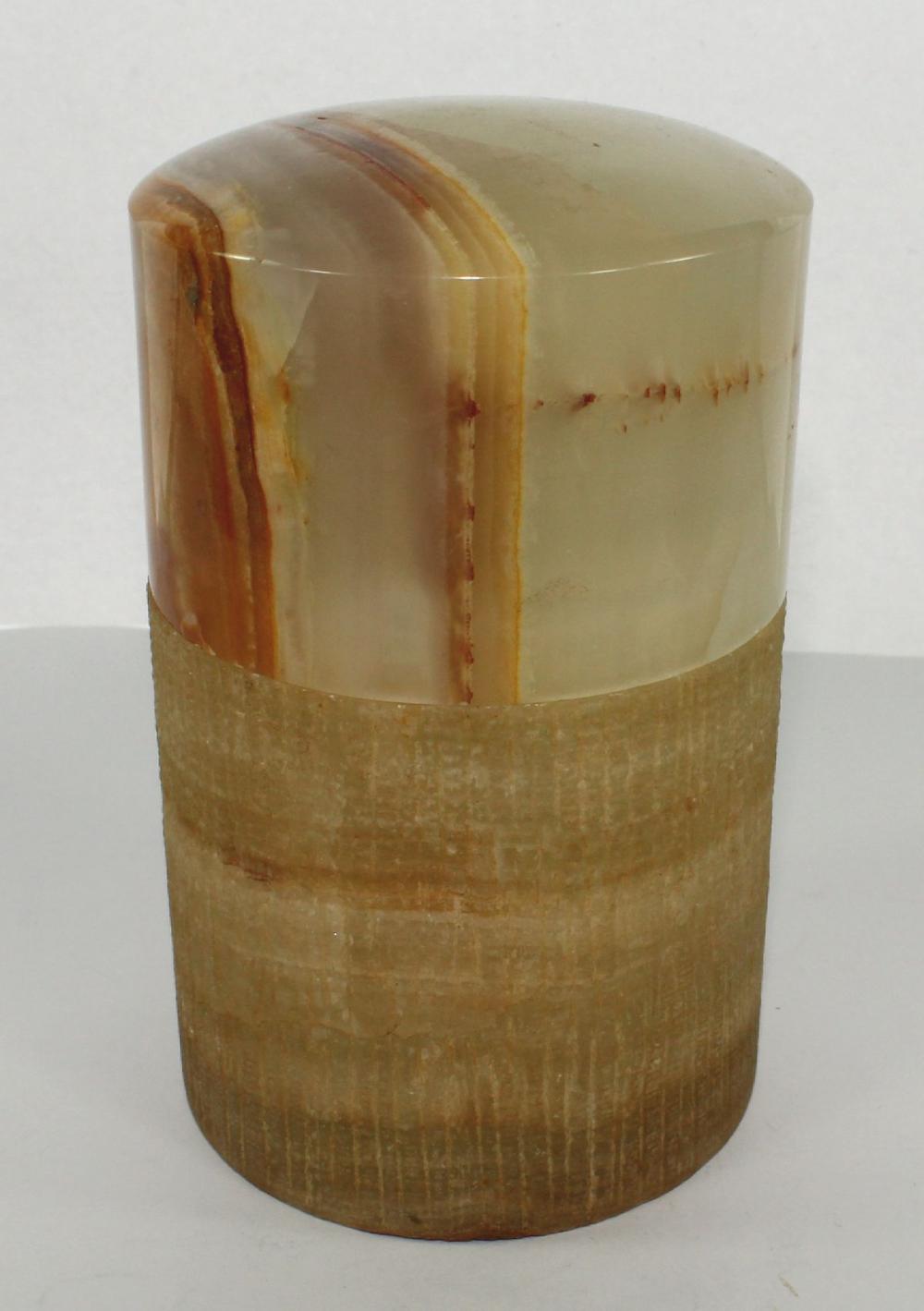 Carved Agate Lidded vessel image