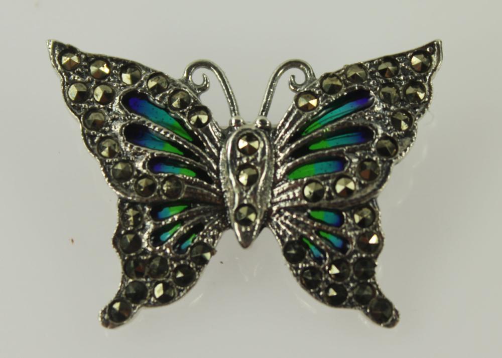 Marcasite & Enamel Butterfl... image