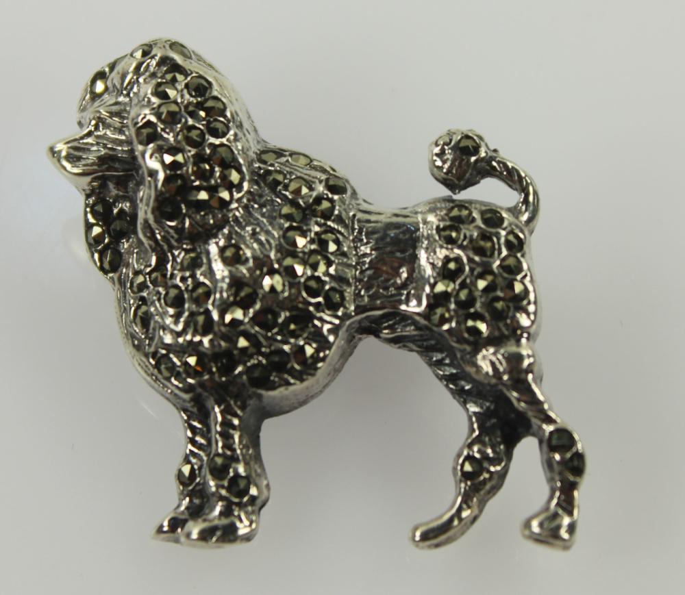 Marcasite Poodle Brooch in ... image