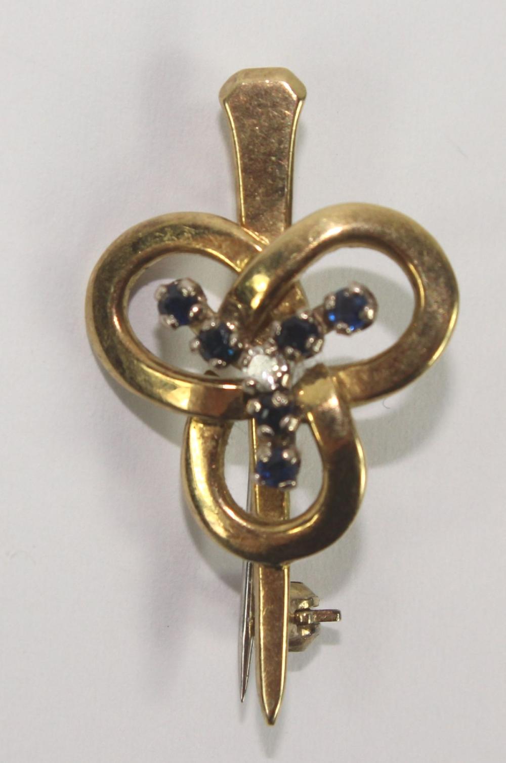 Clover-shaped Brooch in 18c... image