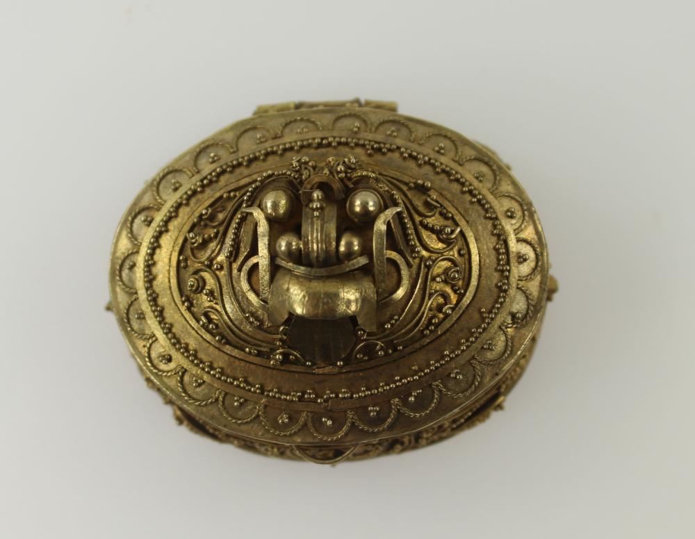 Antique Gilt Silver Pill Bo... image