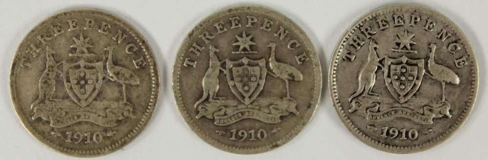 Australia 1910 Threepences ... image