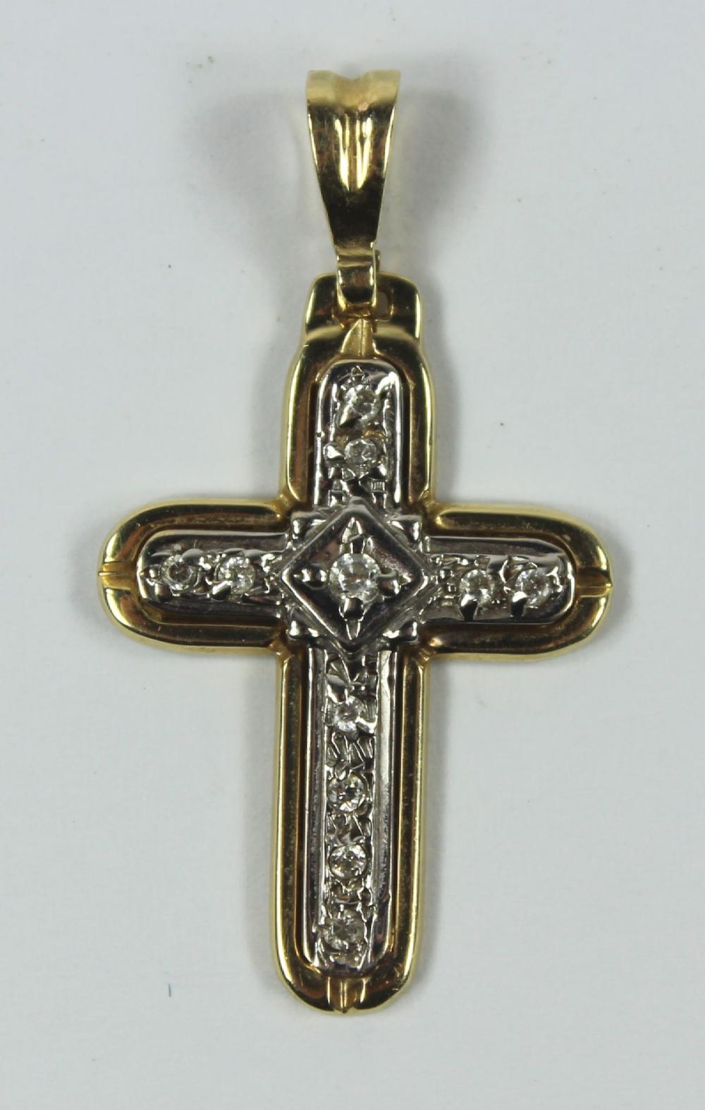 Cross in 14ct Yellow & Whit... image