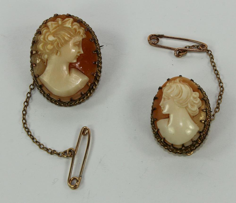 Vintage Shell Cameo Brooche... image