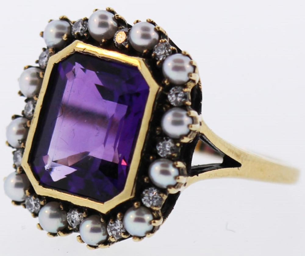 Classic style Amethyst, Dia... image