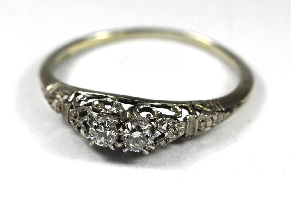 Vintage 18ct White Gold Rin... image