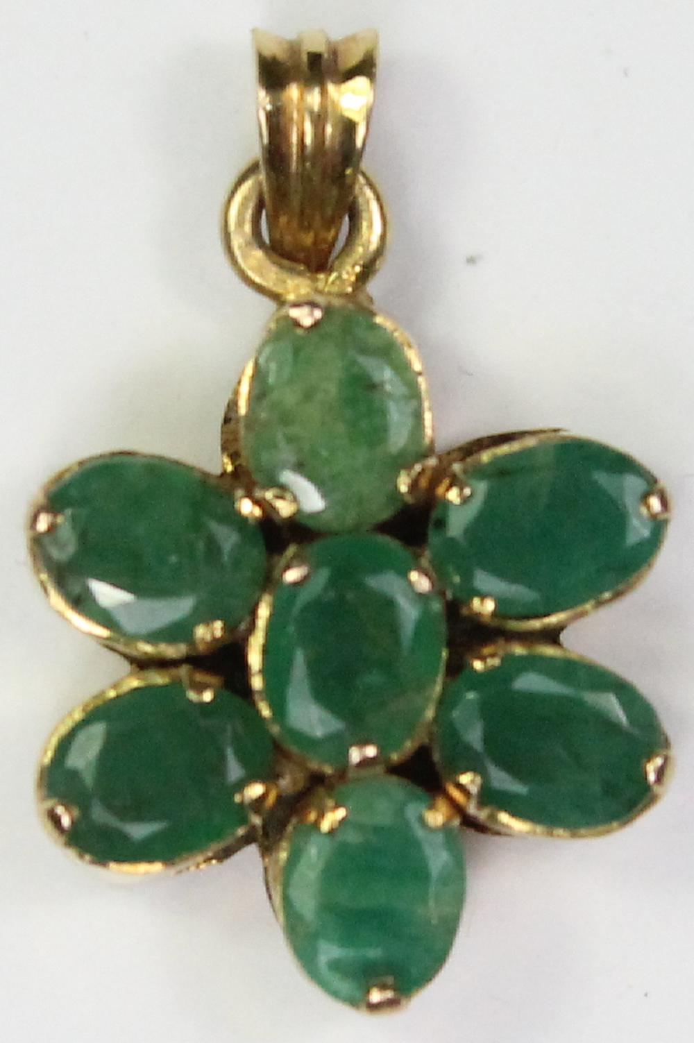 Emerald Cluster Pendant in ... image